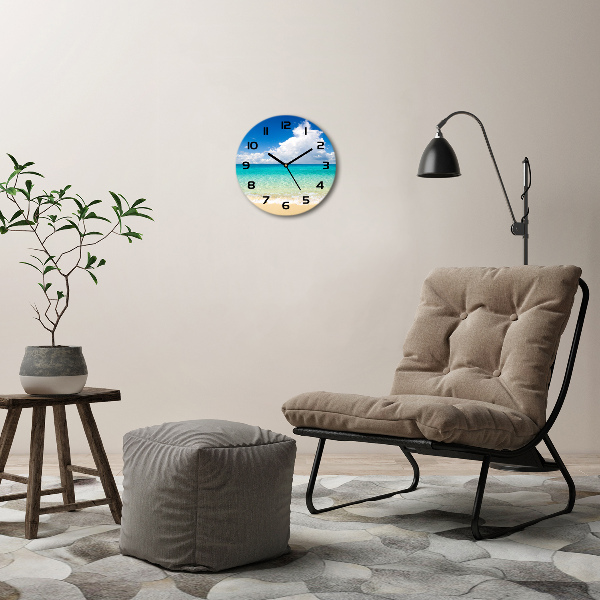 Round wall clock Paradise beach