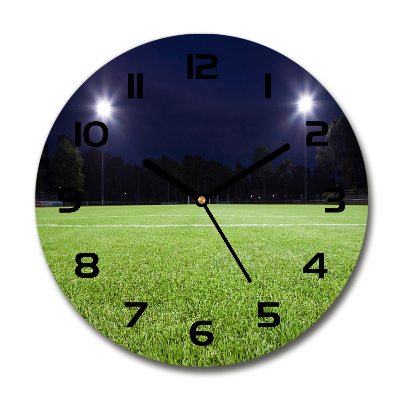 Round wall clock Football pitch