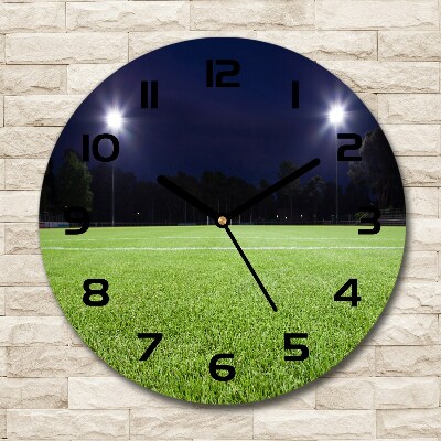 Round wall clock Football pitch