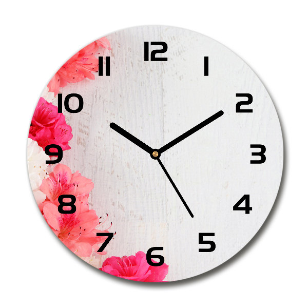 Round wall clock Flowers