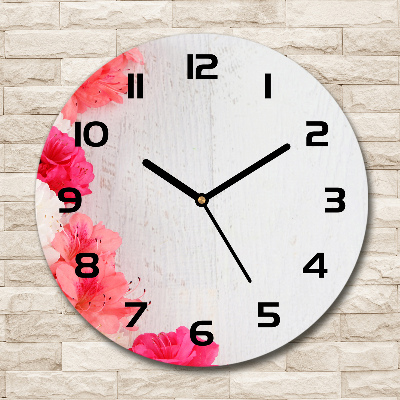 Round wall clock Flowers