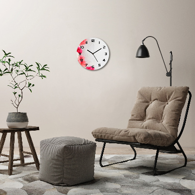 Round wall clock Flowers