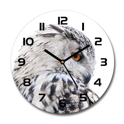 Round wall clock White owl