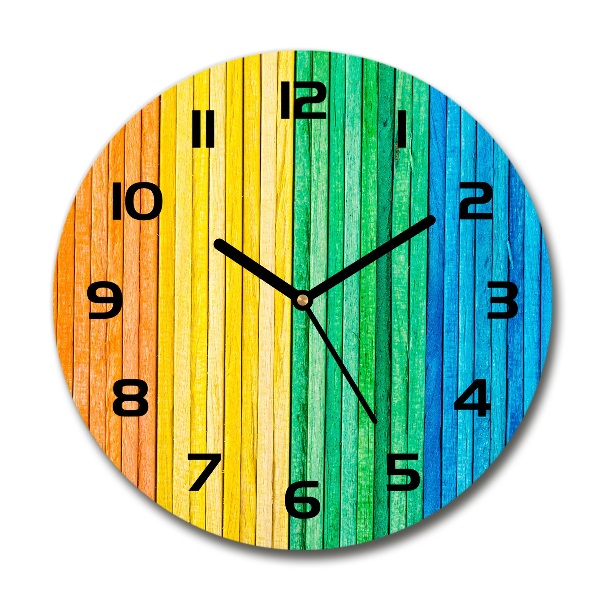 Round wall clock Colorful stripes
