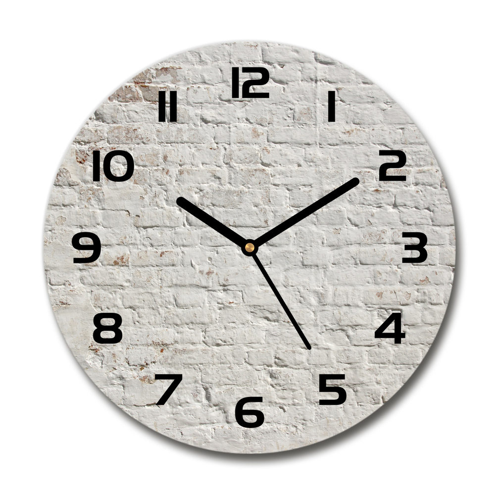 Round wall clock Brick wall