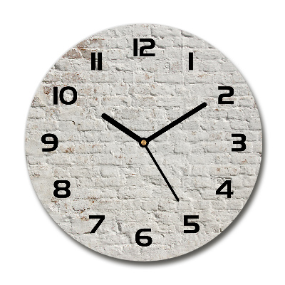 Round wall clock Brick wall