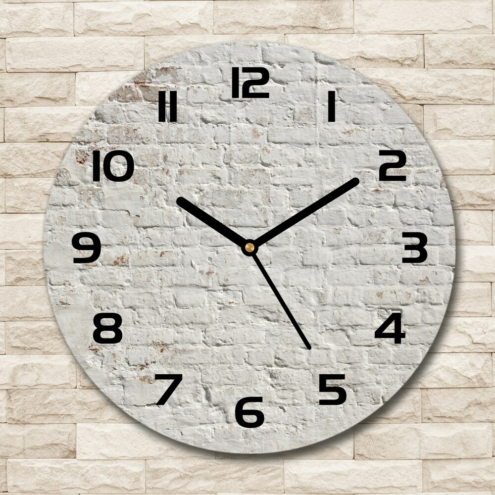 Round wall clock Brick wall