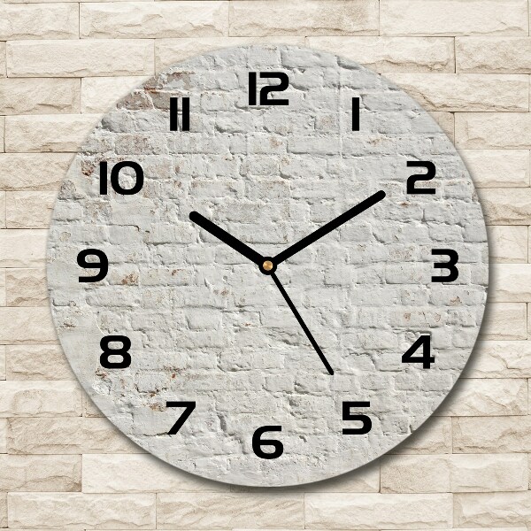 Round wall clock Brick wall