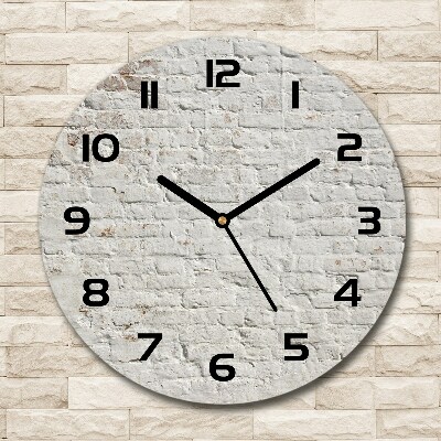 Round wall clock Brick wall