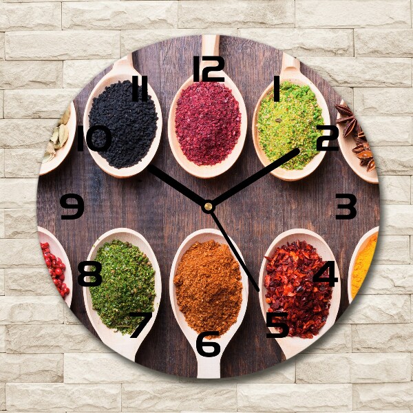 Round wall clock Colorful spices