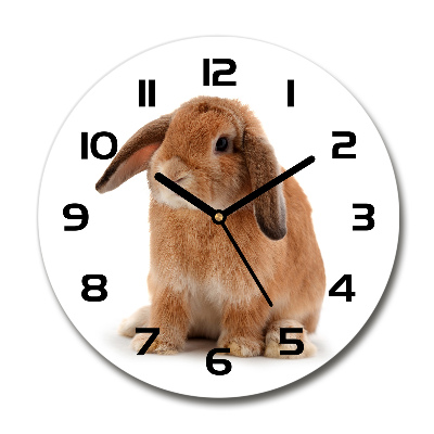 Round wall clock Rabbit ore