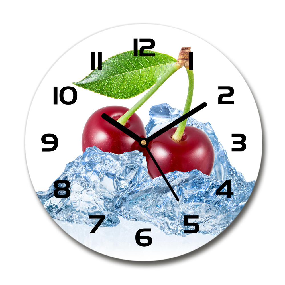 Round wall clock Cherry with ice