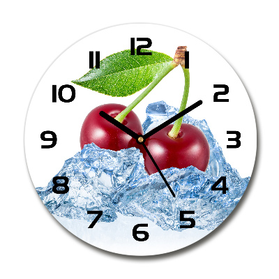 Round wall clock Cherry with ice