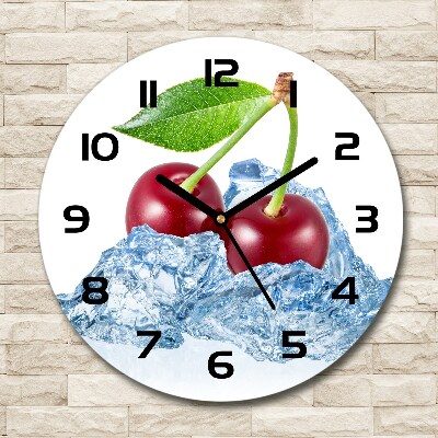 Round wall clock Cherry with ice