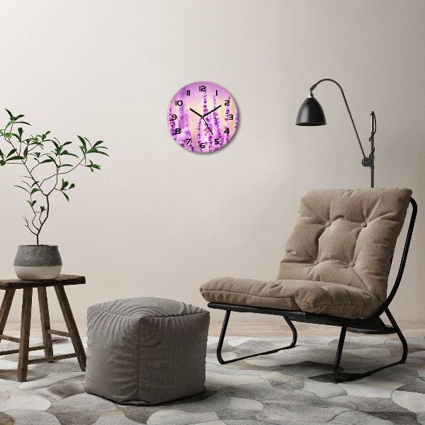 Round wall clock Lavender