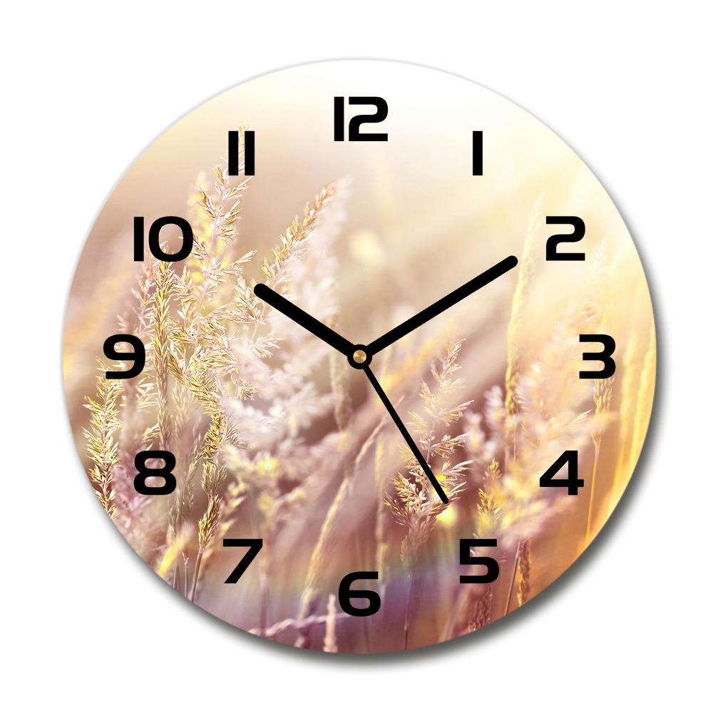 Round wall clock Tall grass