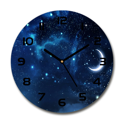 Round wall clock Starry sky