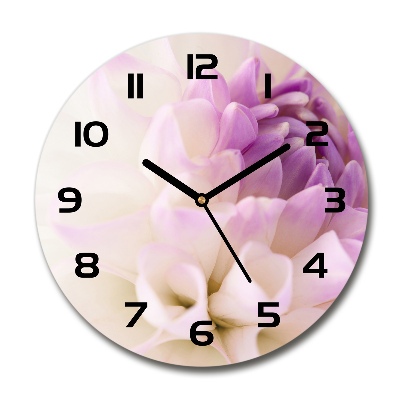 Round glass clock White Dalia