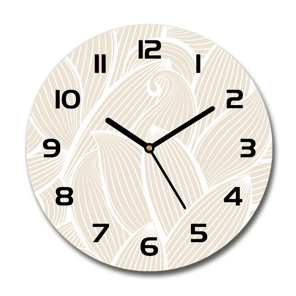 Round wall clock Pattern leaves