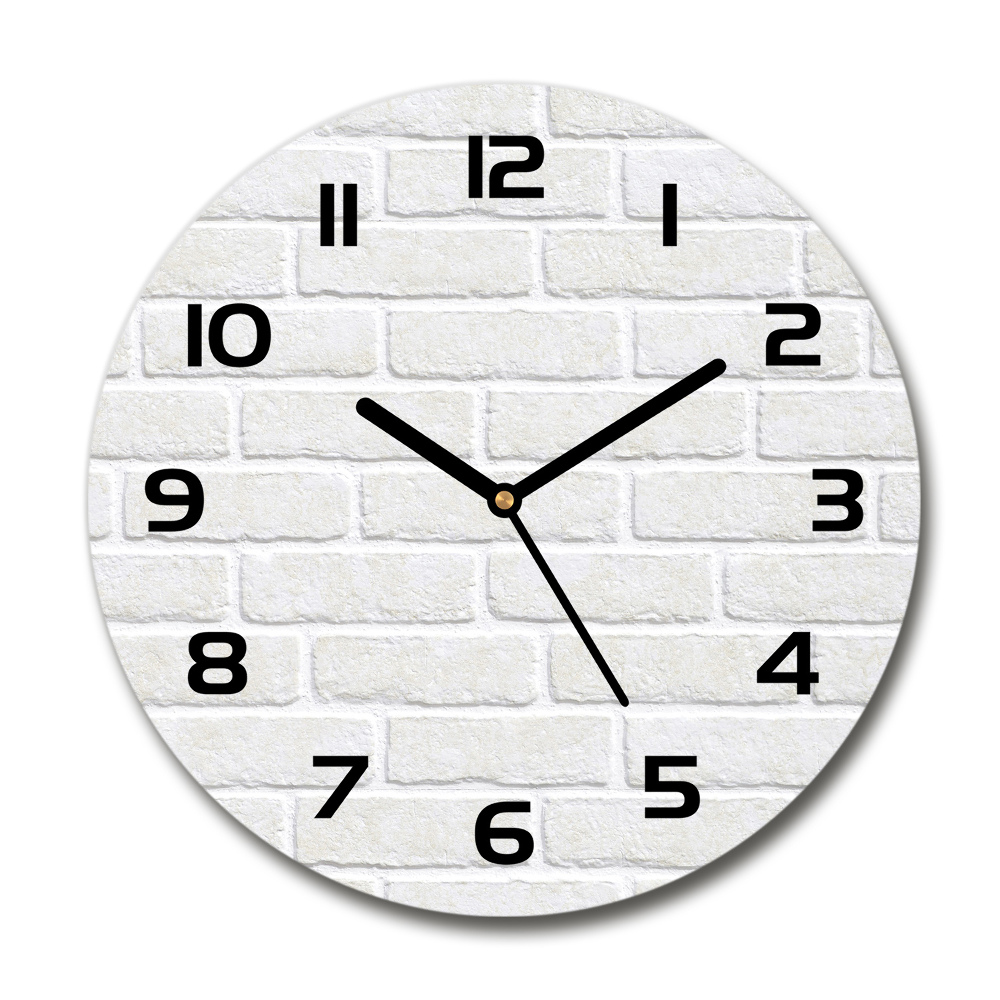 Round wall clock Brick wall