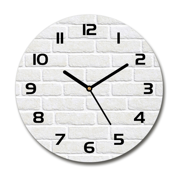 Round wall clock Brick wall