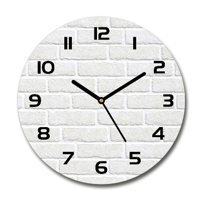 Round wall clock Brick wall