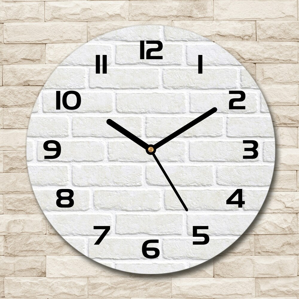 Round wall clock Brick wall