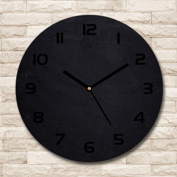 Round wall clock Black board