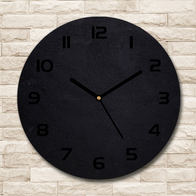 Round wall clock Black board