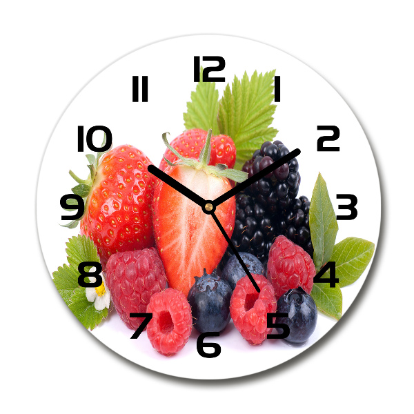 Round wall clock Forest fruits