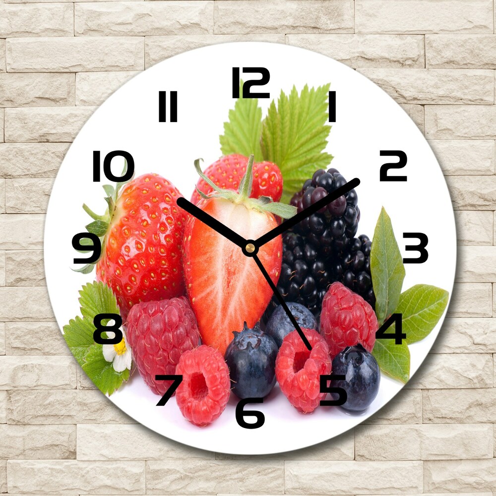 Round wall clock Forest fruits