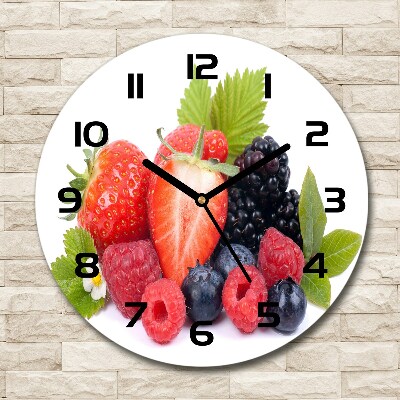 Round wall clock Forest fruits