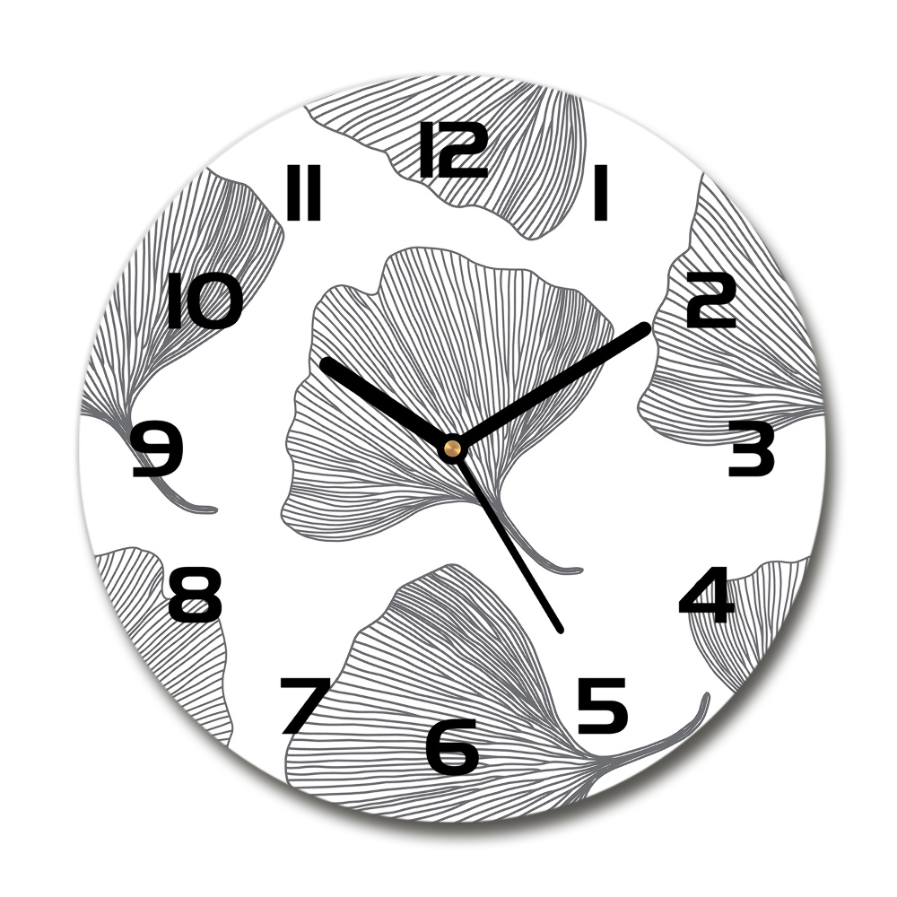 Round wall clock Ginkgo