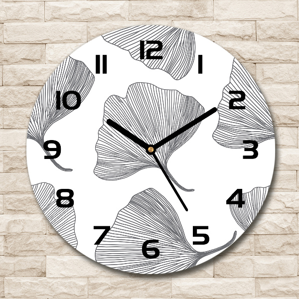 Round wall clock Ginkgo