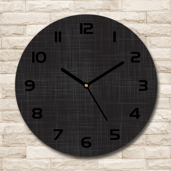 Round wall clock Linen texture