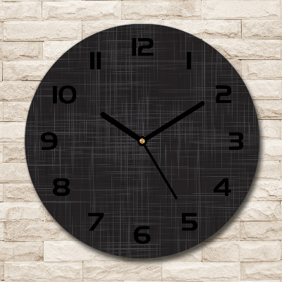 Round wall clock Linen texture