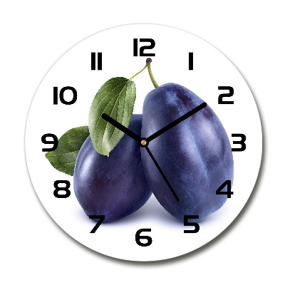 Round wall clock Plums