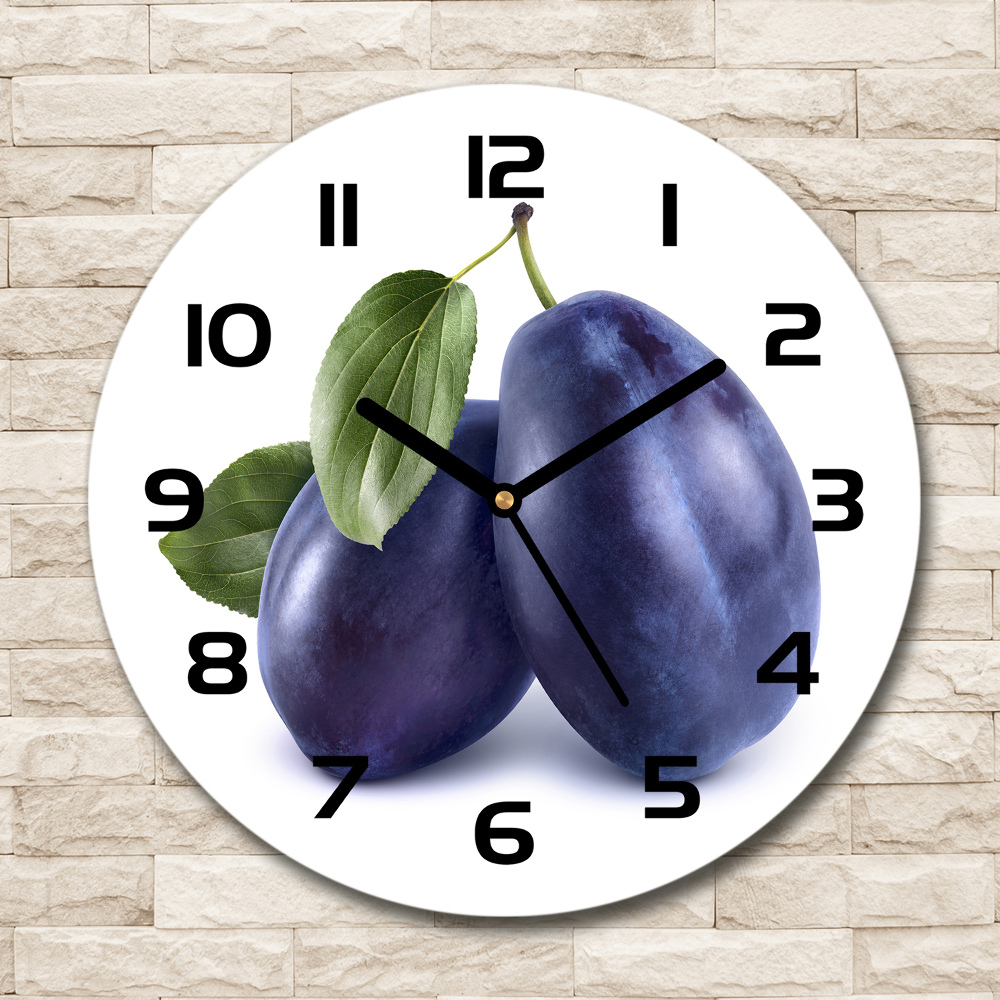 Round wall clock Plums