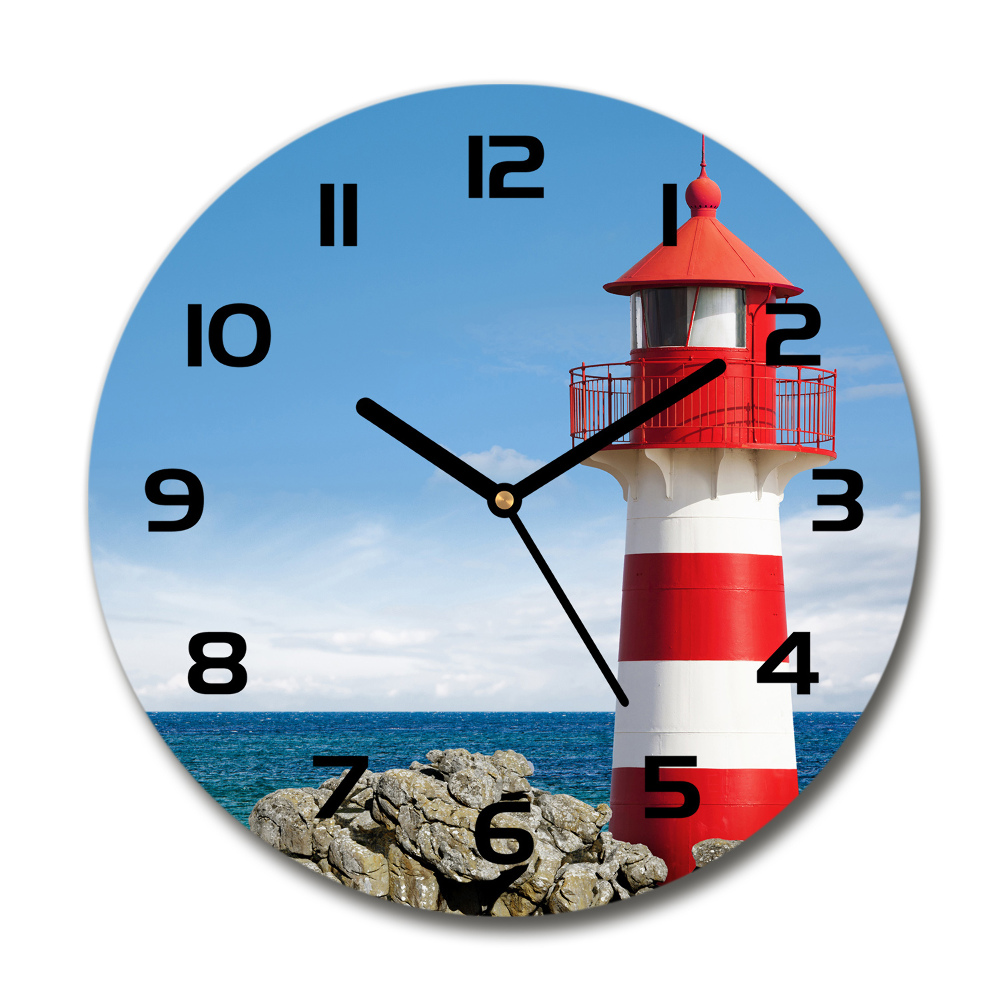 Round wall clock Lighthouse