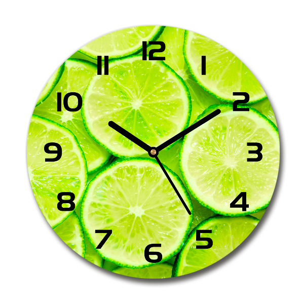 Round wall clock Lime