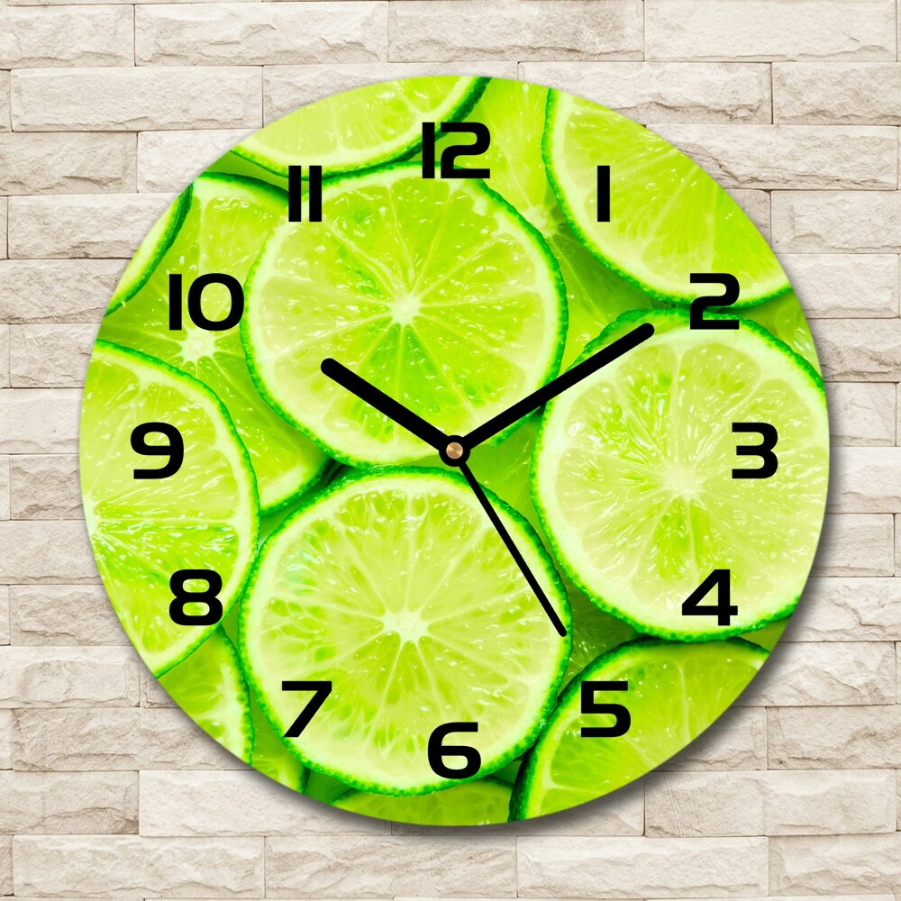 Round wall clock Lime