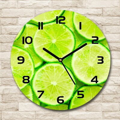 Round wall clock Lime