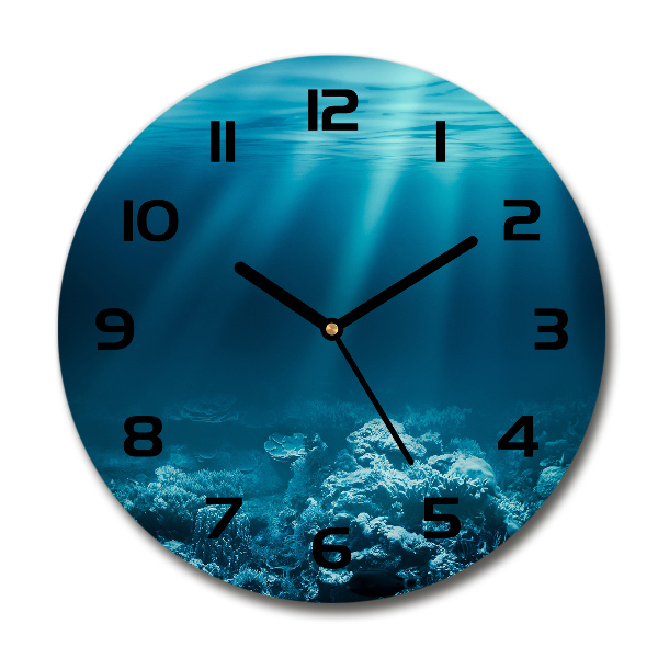 Round wall clock Underwater world