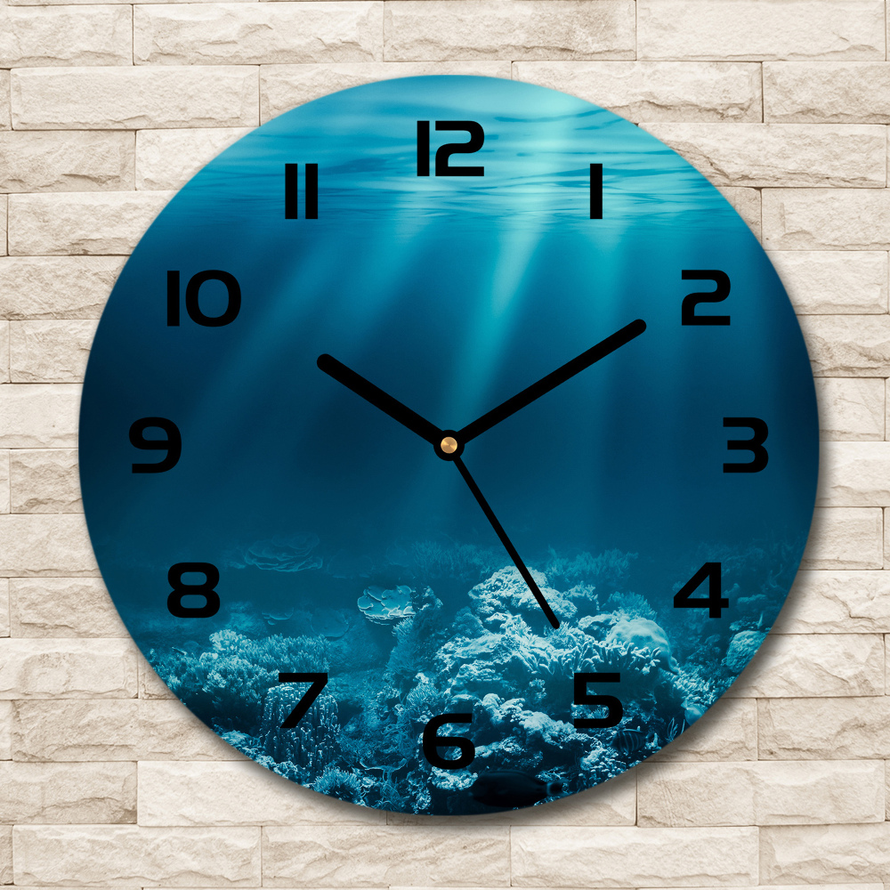 Round wall clock Underwater world