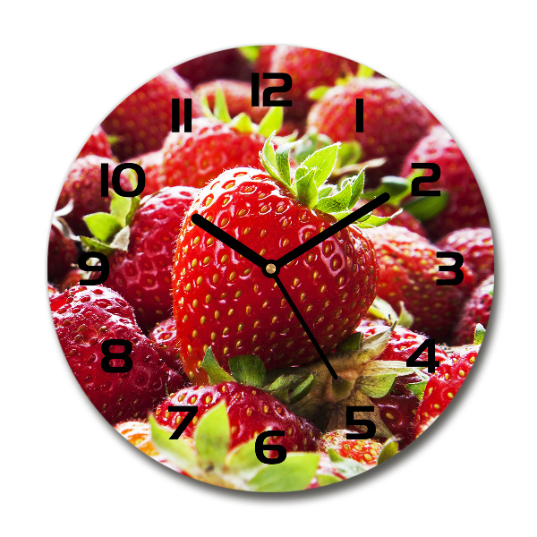 Round wall clock Strawberries