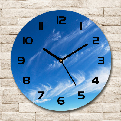 Round wall clock Blue sky