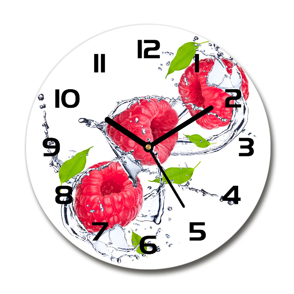 Round wall clock Raspberry and water