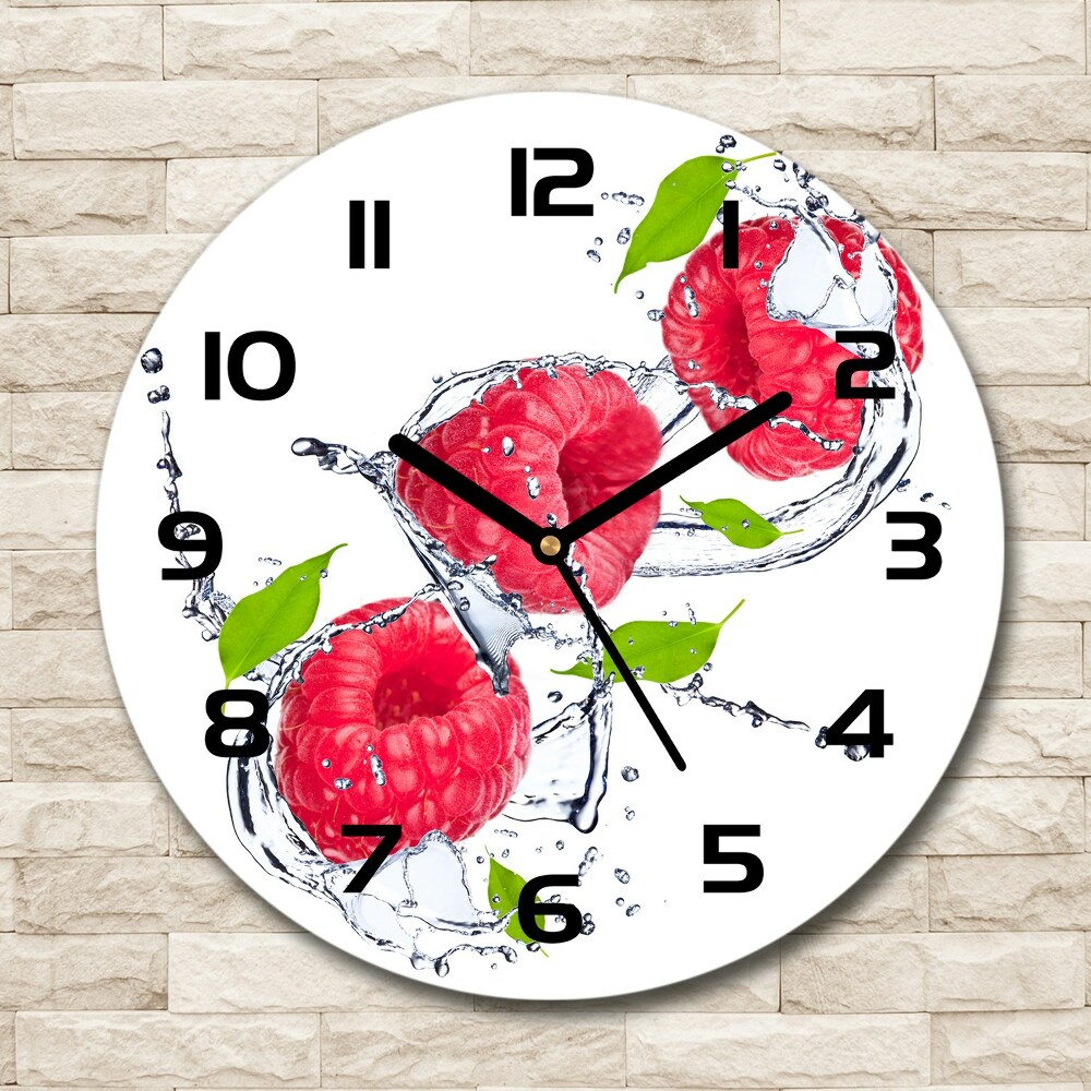 Round wall clock Raspberry and water