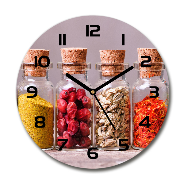 Round wall clock Colorful spices