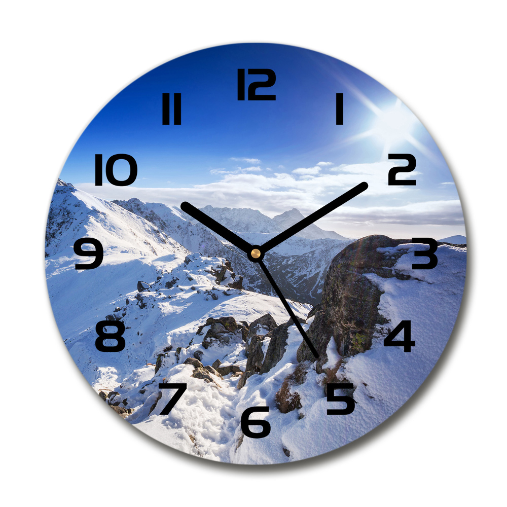 Round wall clock Tatra peak